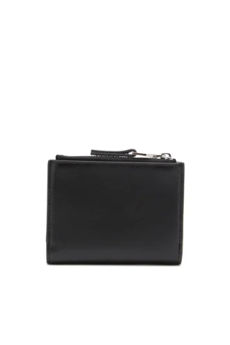 1dr Bi-Fold Zip II Kleine Lederbrieftasche mit Logo-Plakette