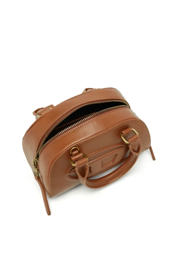 1dr Dome Crossbody 1DR Dome-Mini-Bowlingtasche aus Pull-up-Leder 1dr Dome Crossbody 1DR Dome-Mini-Bowlingtasche aus Pull-up-Leder