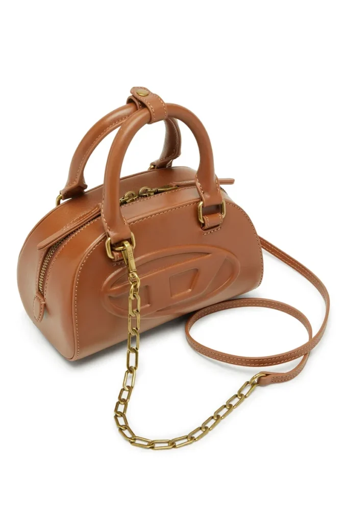 1dr Dome Crossbody 1DR Dome-Mini-Bowlingtasche aus Pull-up-Leder 1dr Dome Crossbody 1DR Dome-Mini-Bowlingtasche aus Pull-up-Leder