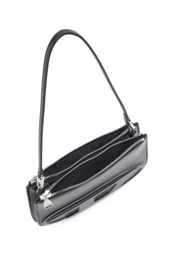 1dr twin 1DR Twin-Double-Pouch-Umhängetasche aus bedrucktem Leder