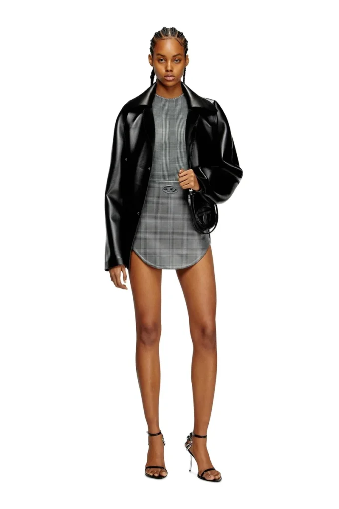 1dr twin 1DR Twin-Double-Pouch-Umhängetasche aus bedrucktem Leder