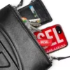 1dr twin 1DR Twin-Double-Pouch-Umhängetasche aus bedrucktem Leder