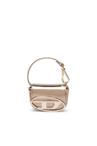 1dr xxs Taschenanhänger aus Metallic-Leder