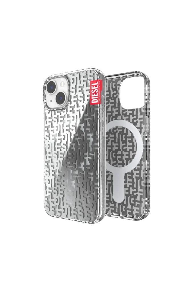 50297 Geformte Hülle Klare Hülle mit Monogramm Magsafe für iPhone 14