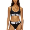 allison-d-pop Sport-BH aus Mikrofaser mit abgeschnittenem Logo