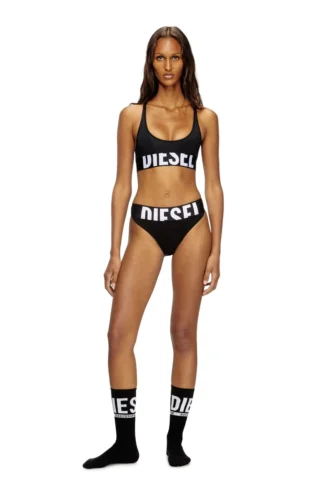 allison-d-pop Sport-BH aus Mikrofaser mit abgeschnittenem Logo