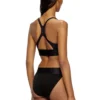 allison-d-pop Sport-BH aus Mikrofaser mit abgeschnittenem Logo
