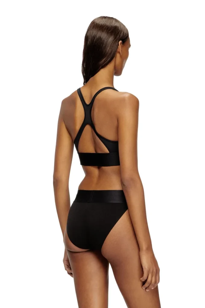 allison-d-pop Sport-BH aus Mikrofaser mit abgeschnittenem Logo