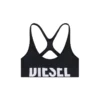 allison-d-pop Sport-BH aus Mikrofaser mit abgeschnittenem Logo