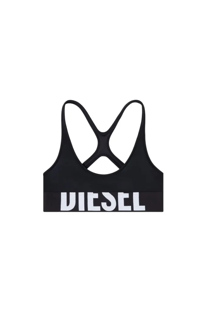 allison-d-pop Sport-BH aus Mikrofaser mit abgeschnittenem Logo