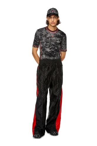 amtee-gael-wt28 T-Shirt mit Camouflage-Jacquardmuster und wolkigem Print