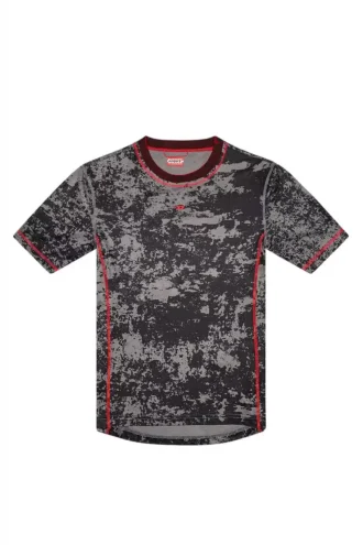 amtee-gael-wt28 T-Shirt mit Camouflage-Jacquardmuster und wolkigem Print