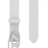 b-1dr 25 2,4 cm breiter Ledergürtel mit emaillierter Schnalle