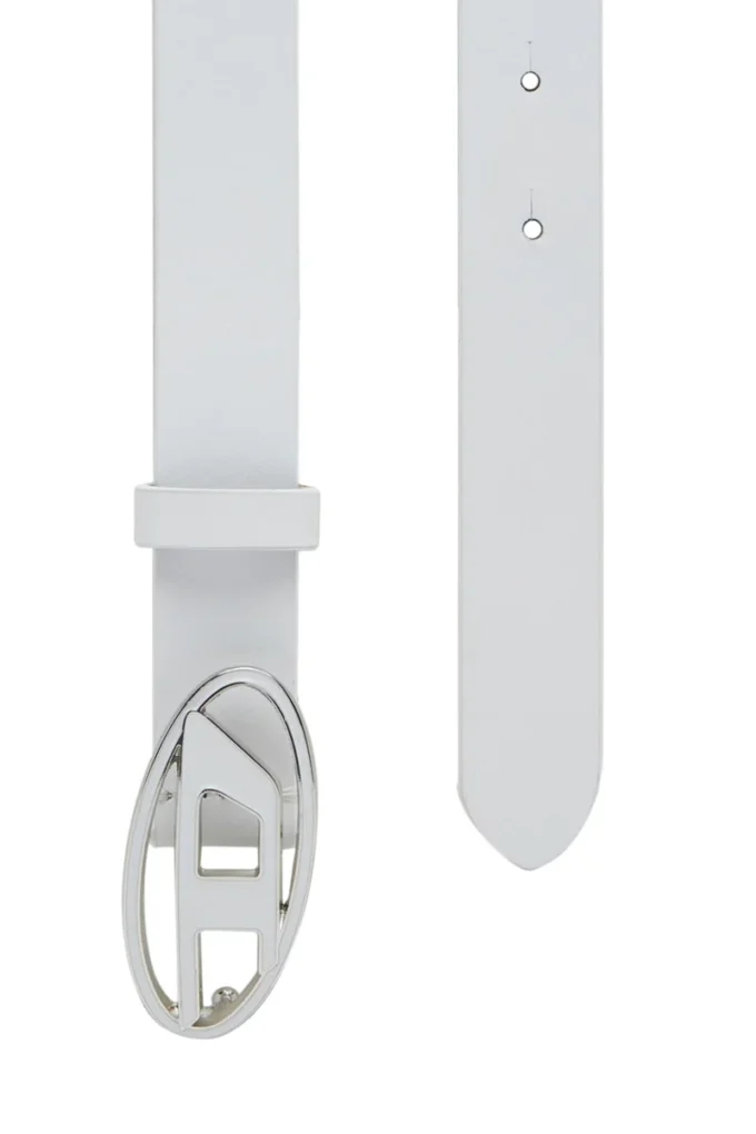 b-1dr 25 2,4 cm breiter Ledergürtel mit emaillierter Schnalle