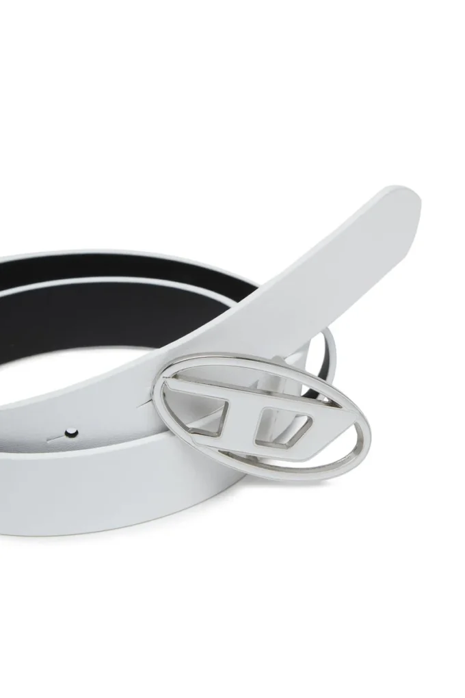 b-1dr 25 2,4 cm breiter Ledergürtel mit emaillierter Schnalle