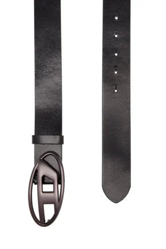 b-1dr 3,9 cm Ledergürtel mit metallischer ovaler D-Schnalle