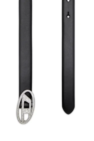 b-1dr strass 20 1,9 cm schmaler Ledergürtel mit Kristallschnalle