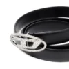 b-1dr strass 20 1,9 cm schmaler Ledergürtel mit Kristallschnalle