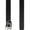 b-1dr Strass 4 cm Ledergürtel mit Kristallschnalle
