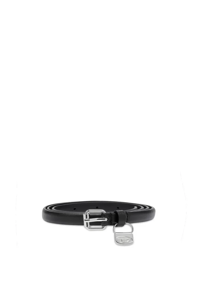 b-charm hip 1,4 cm schmaler Ledergürtel mit 1DR-Taschenanhänger