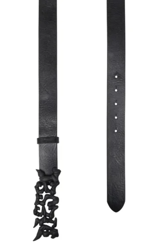 b-graffiti 3,5 cm breiter Pull-up-Ledergürtel mit Graffiti-Schnalle