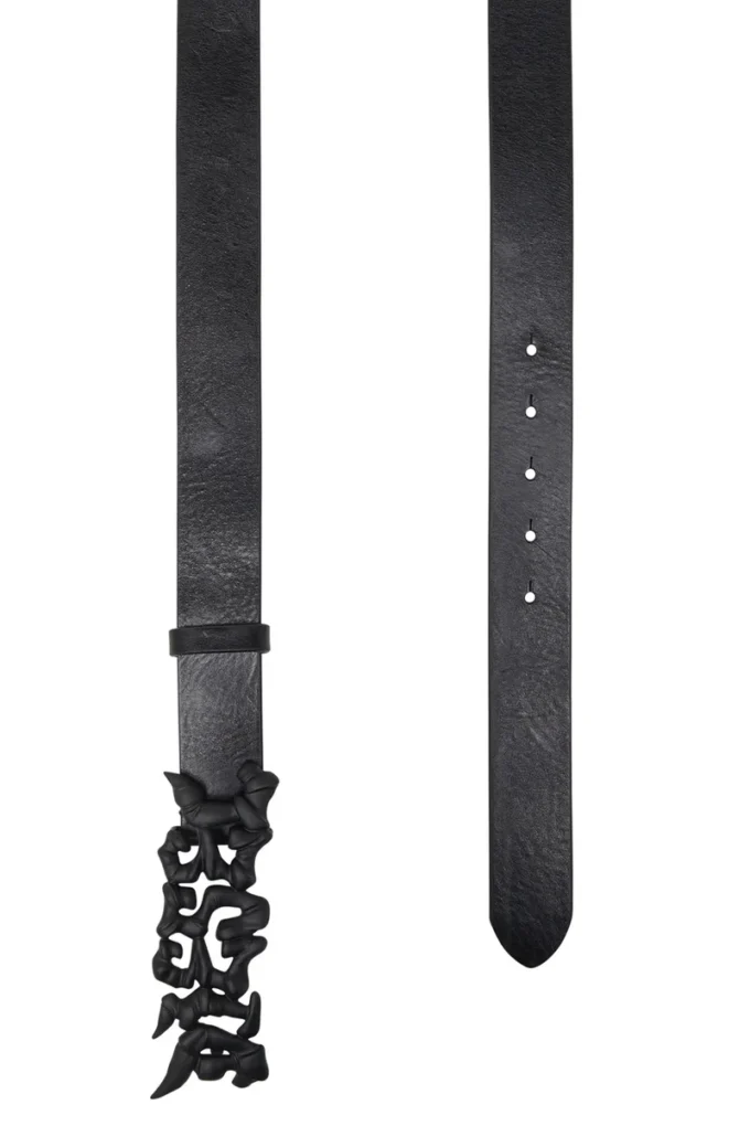 b-graffiti 3,5 cm breiter Pull-up-Ledergürtel mit Graffiti-Schnalle