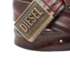 b-metal biscotto Ledergürtel 4 cm mit Logo-Plakette