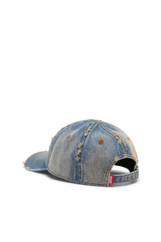 c-enic Denim-Kappe mit ausgefransten Details und gesticktem Logo