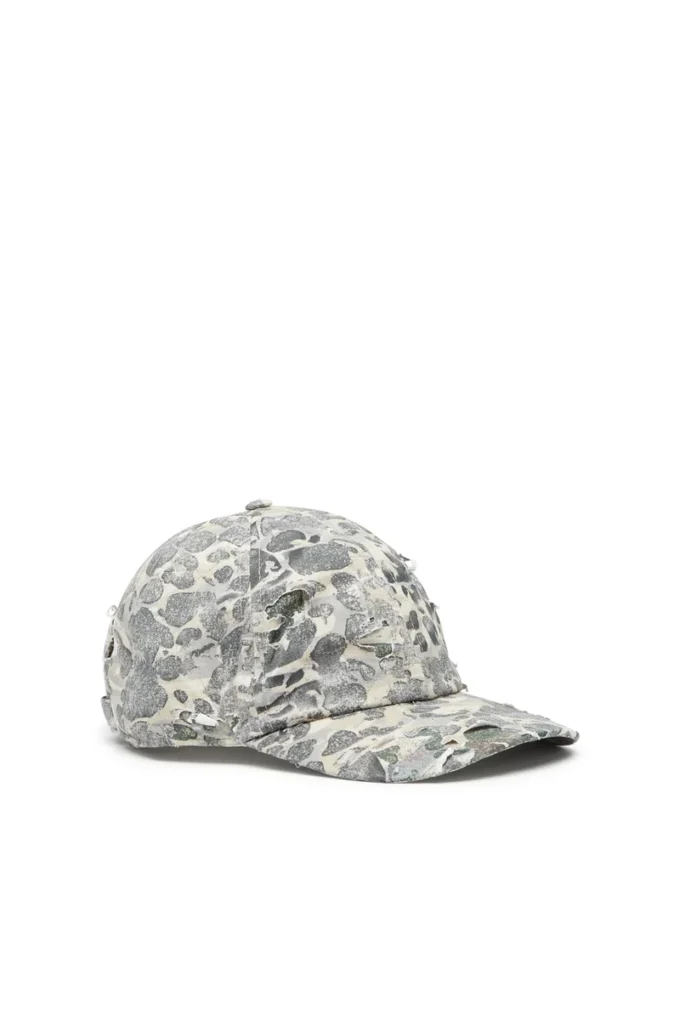 c-steven Baseballkappe mit Camouflage-Muster und Destroyed-Effekt c-steven Baseballkappe mit Camouflage-Muster und Destroyed-Effekt