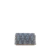 charm-d Geldbörse mit Riemen Geldbörse aus gestepptem Denim mit Argyle-Muster