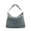 charm-d hobo Charm-D-Large Hobo aus gestepptem Denim mit Argyle-Muster