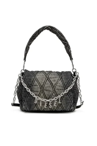 charm-d Schultertasche M Charm-D M-Schultertasche aus gestepptem Denim