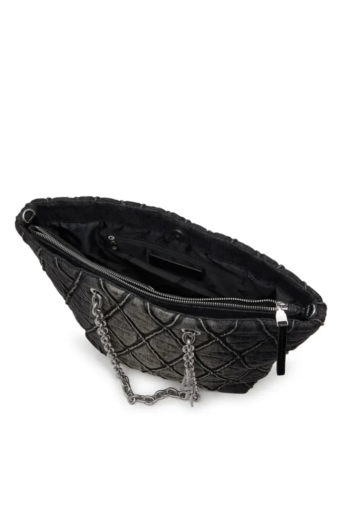charm-d shopper m Charm-D-Tote-Tasche aus gestepptem Denim