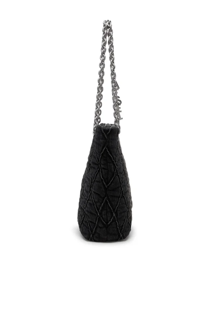 charm-d shopper m Charm-D-Tote-Tasche aus gestepptem Denim