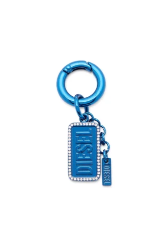 charm-diesel Metall-Schlüsselanhänger mit Diesel-Logo und Strasssteinen