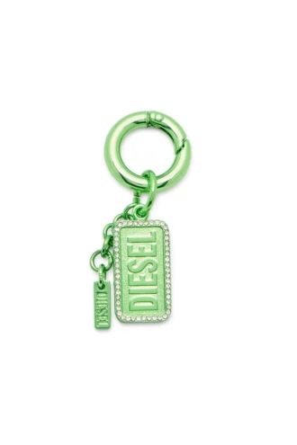 charm-diesel Metall-Schlüsselanhänger mit Diesel-Logo und Strasssteinen