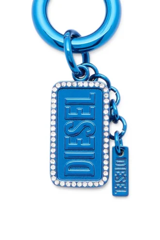 charm-diesel Metall-Schlüsselanhänger mit Diesel-Logo und Strasssteinen