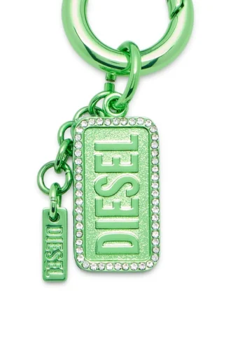 charm-diesel Metall-Schlüsselanhänger mit Diesel-Logo und Strasssteinen