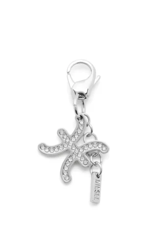 Charm Fische Metall-Charm „Fische” mit Strasssteinen