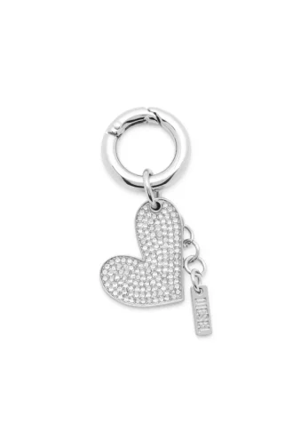 Charm-Herz Metall-Herz-Charm mit Strasssteinen