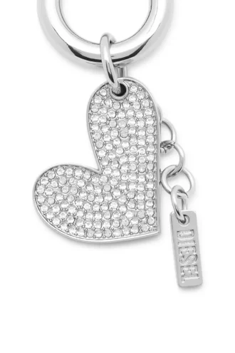 Charm-Herz Metall-Herz-Charm mit Strasssteinen