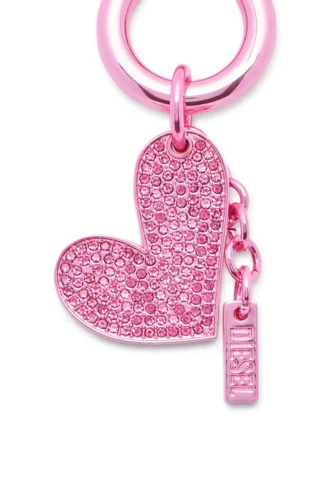 Charm-Herz Metall-Herz-Charm mit Strasssteinen