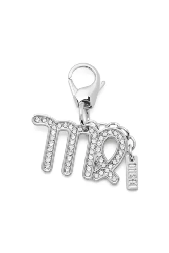 Charm Jungfrau Metall-Charm Jungfrau mit Strasssteinen