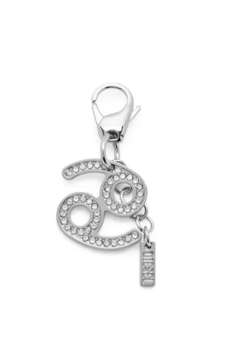 Charm Krebs Metall-Charm Krebs mit Strasssteinen