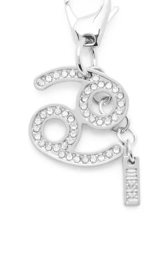 Charm Krebs Metall-Charm Krebs mit Strasssteinen