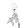 Charm Steinbock Metall-Charm Steinbock mit Strasssteinen