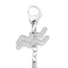 Charm Wassermann Metall-Charm Wassermann mit Strasssteinen