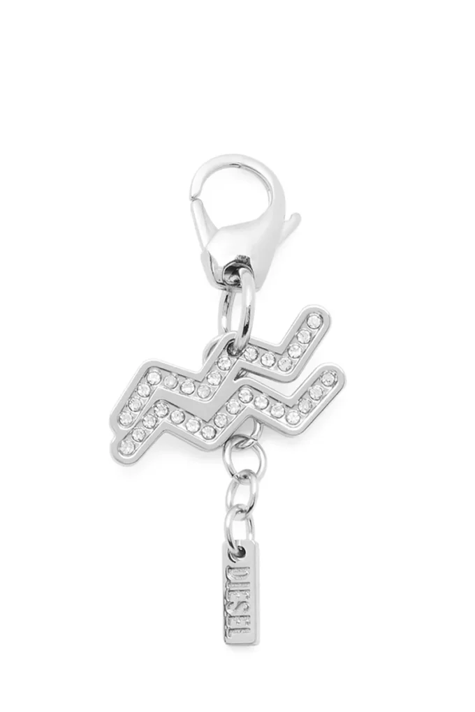 Charm Wassermann Metall-Charm Wassermann mit Strasssteinen