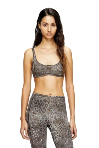 chelsea-utlt Sport-BH aus Nylon mit Leopardenmuster