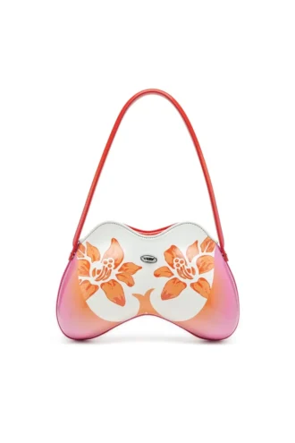 coconut bl_m Tasche Double-D-Glossy Schultertasche mit Lotus-Print